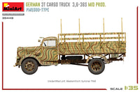 1/35 MiniArt German 3T Cargo Truck 3,6-36s Mid Prod. PMQ600-Type 35449