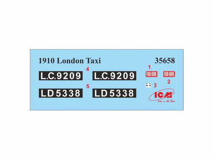 1/35 ICM Type AG 1910 London Taxi 35658 - MPM Hobbies