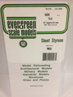 Evergreen 1/3" x 1/3" OPAQUE WHITE POLYSTYRENE SQUARE TILE - MPM Hobbies