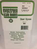 Evergreen 1/4" x 1/4" OPAQUE WHITE POLYSTYRENE SIDEWALK - MPM Hobbies