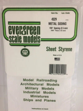 Evergreen .100" OPAQUE WHITE POLYSTYRENE CORRUGATED SIDING