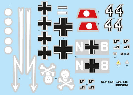 1/48 Roden Arado Ar68F-1 - 454 - MPM Hobbies