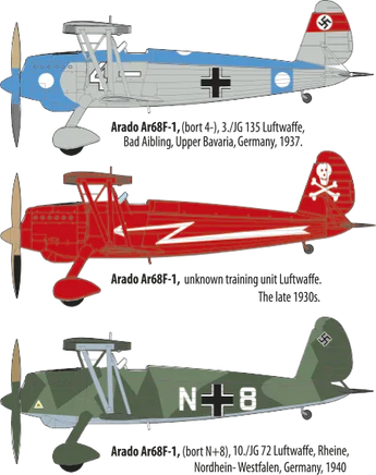 1/48 Roden Arado Ar68F-1 - 454 - MPM Hobbies