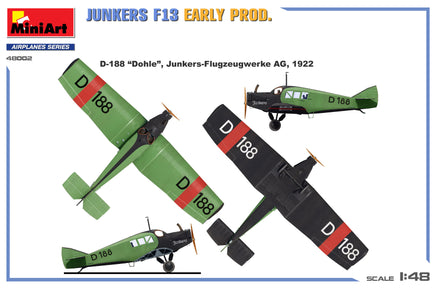 1/48 MiniArt Junkers F13. Early Prod 48002