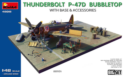 1/48 MiniArt Thunderbolt P-47D Bubbletop with Base & Accessories 48018