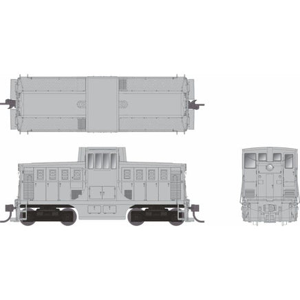 HO Rapido GE 44 Tonner (DC/Silent): Undecorated Phase Ic Body