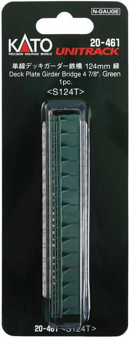 N Kato 124mm (4 7/8") Deck Plate Girder Bridge, Green 20461 - MPM Hobbies