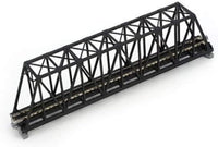 N Kato 248mm (9 3/4") Single Track Truss Bridge, Black 20434