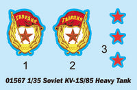 1/35 Trumpeter Soviet KV-1S/85 Heavy Tank - 1567