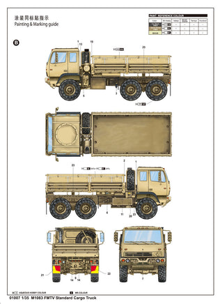 1/35 Trumpeter M1083 FMTV Standard Cargo Truck - 1007