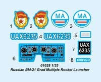 1/35 Trumpeter Russian BM-21 Grad Multiple Rocket Launcher - 1028 - MPM Hobbies