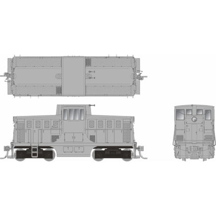 HO Rapido GE 44 Tonner (DC/DCC/Sound): Undecorated Phase Ib Body