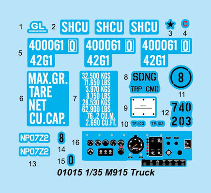 1/35 Trumpeter M915 Tractor with M872 Flatbed trailer & 40FT Container - 1015 - MPM Hobbies