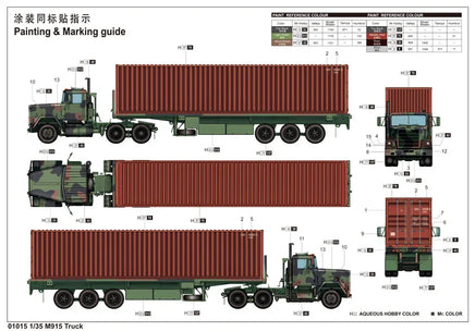 1/35 Trumpeter M915 Tractor with M872 Flatbed trailer & 40FT Container - 1015 - MPM Hobbies