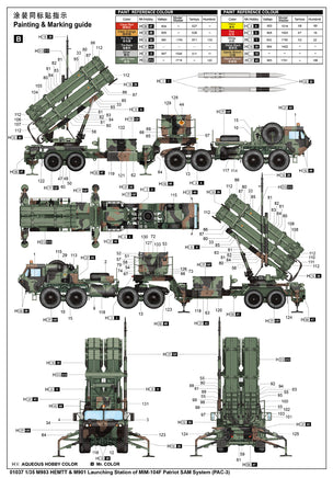 1/35 Trumpeter M983 HEMTT&M901 Launching Station of MIM-104F0 Patriot SAM System (PAC-3) - 1037