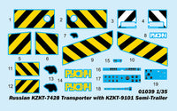 1/35 Trumpeter Russian KZKT-7428 Transporter with KZKT-9101 Semi-Trailer - 1039