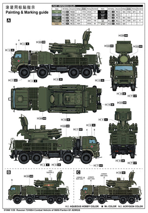 1/35 Trumpeter Russian 72V6E4 Combat Vehicle of 96K6 Pantsir -S1 ADMGS - 1060