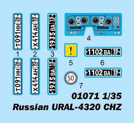 1/35 Trumpeter Russian URAL-4320 CHZ - 1071