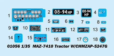 1/35 Trumpeter MAZ-7410 Tractor W/CHMZAP-5247G - 1056 - MPM Hobbies