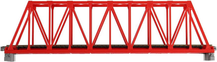 N Kato 248mm (9 3/4") Single Track Truss Bridge, Red 20430 - MPM Hobbies