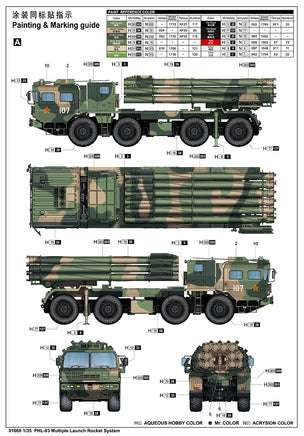 1/35 Trumpeter PHL-03 Multiple Launch Rocket System - 1069