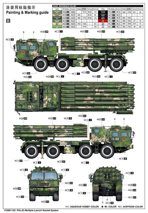 1/35 Trumpeter PHL-03 Multiple Launch Rocket System - 1069