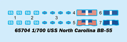 1/700 I Love Kit Top Grade North Carolina BB-55 - MPM Hobbies