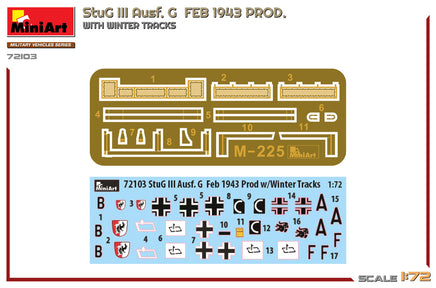 1/72 MiniArt StuG III Ausf. G FEB 1943 PROD. with Winter Tracks 72103