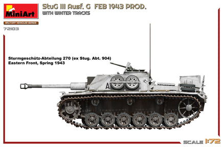 1/72 MiniArt StuG III Ausf. G FEB 1943 PROD. with Winter Tracks 72103