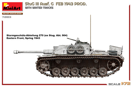 1/72 MiniArt StuG III Ausf. G FEB 1943 PROD. with Winter Tracks 72103