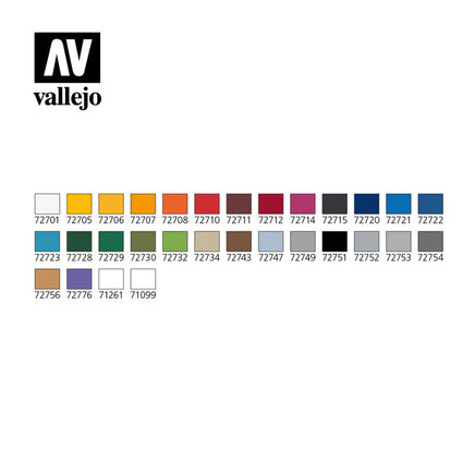 Vallejo Game Air Set of 30 & 85ml (1pc) Basic Game Air Colors & Airbrush 17ml 72871