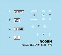 1/72 Roden Vomag 8 LR LKW WWII German Heavy Truck - 738 - MPM Hobbies