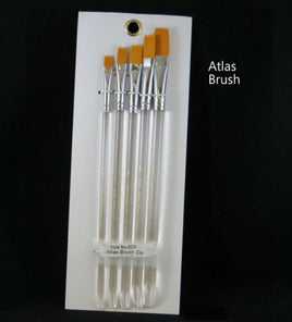 Atlas Brush 800 F Golden Taklon (Flat) 5-piece set