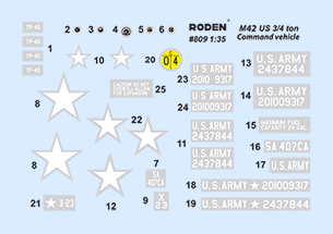 1/35 Roden M-42 US3/4 ton 4x4 Command truck - 809 - MPM Hobbies