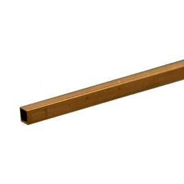K&S Square Brass Tube: 1/8" OD x 0.014" Wall x 12" Long - MPM Hobbies