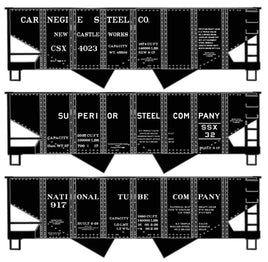 HO Accurail Private Owner Steel Company Twin Hopper 3-Car Set 8172