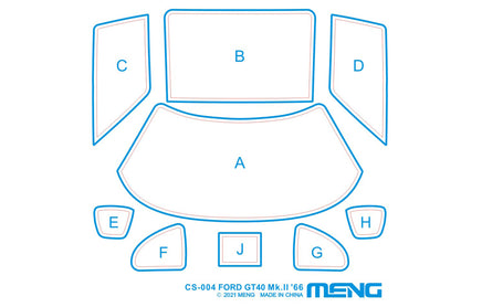 1/24 Meng Ford GT40 Mk.II '66 - CS004