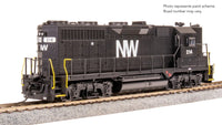 HO Broadway Ltd EMD GP35, N&W 214, Black w/ White, High Hood, No-Sound / DCC-Ready - MPM Hobbies