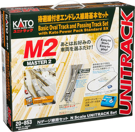 N Kato Unitrack M2 Basic Oval and Siding W/ Kato Power Pack 20853