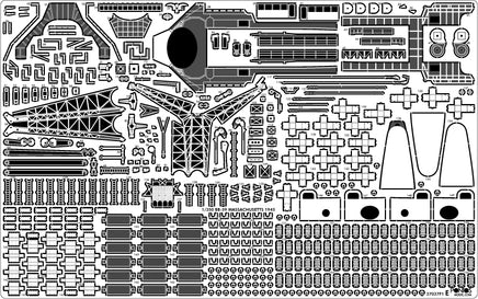 1/350 Pontos Model USS BB-59 Massachusetts 1945 Detail up set (Teak Tone) 37037FN