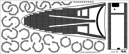 1/350 Pontos Model USS BB-59 Massachusetts 1945 Detail up set (Teak Tone) 37037FN