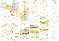 1/350 Pontos Model USS BB-59 Massachusetts 1945 Detail up set (Teak Tone) 37037FN