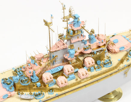 1/350 Pontos Model USS BB-59 Massachusetts 1945 Detail up set (Teak Tone) 37037FN