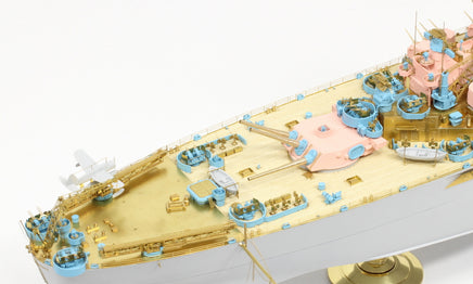 1/350 Pontos Model USS BB-59 Massachusetts 1945 Detail up set (Teak Tone) 37037FN