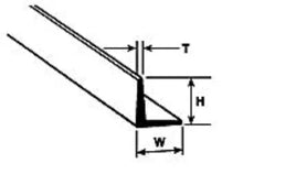 Plastruct 3/16" Afs-6 5pk Styrene Angle