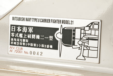 1/72 Mitsubishi Type O Carrier Fighter Model 21 - AF72001