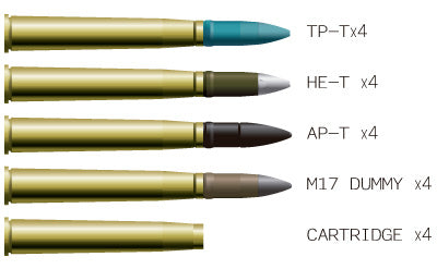 1/35 AFV U.S. 40mm Gun Ammo Set (Brass) - AG35040