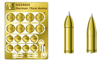 1/35 AFV German 15cm Heavy Infantry Gun Ammo Set (Brass) - AG35025