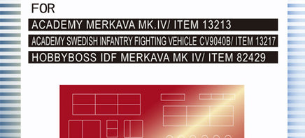 1/35 AFV Sticker Anti Reflection Coating Lens For Merkava Mk.IV - AC35014