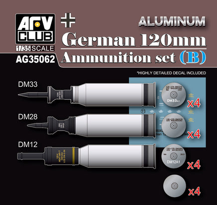 1/35 AFV German 120mm Ammunition Set (B) - AG35062